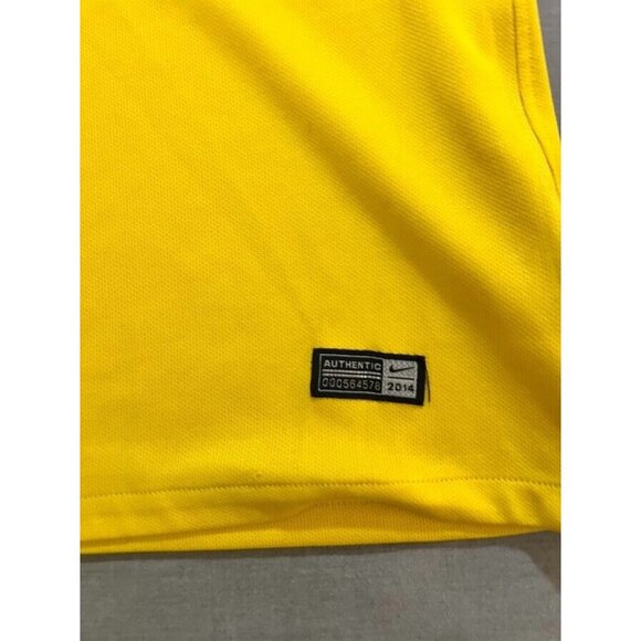 CBF Brazil Home Nike DRI-FIT Jersey Mens Large Yellow Short Sleeve. - Picture 5 of 15